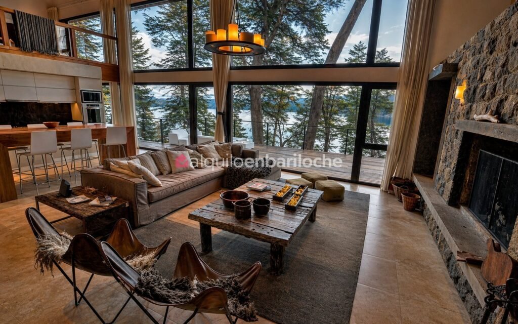 Casa con Costa de Lago Nahuel Huapi y Muelle en Península San Pedro