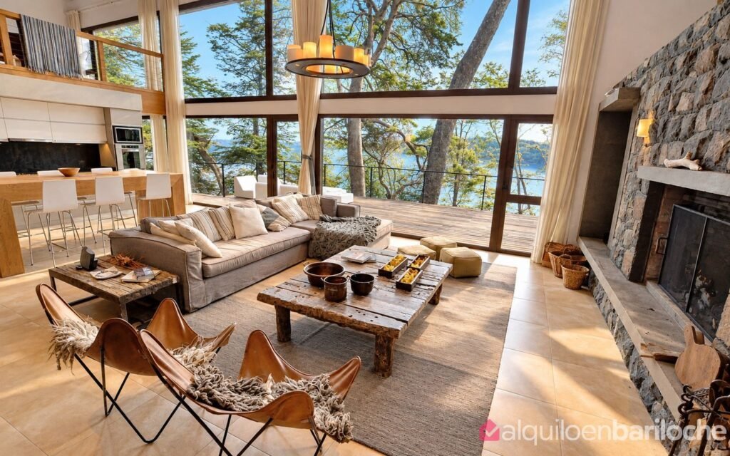 Casa con Costa de Lago Nahuel Huapi y Muelle en Península San Pedro