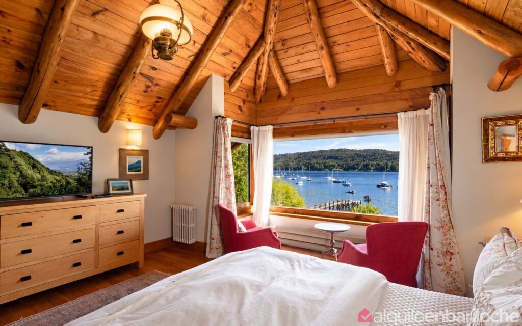 Casa con costa, playa y muelle privado sobre el Nahuel Huapi, para 11, foto 16