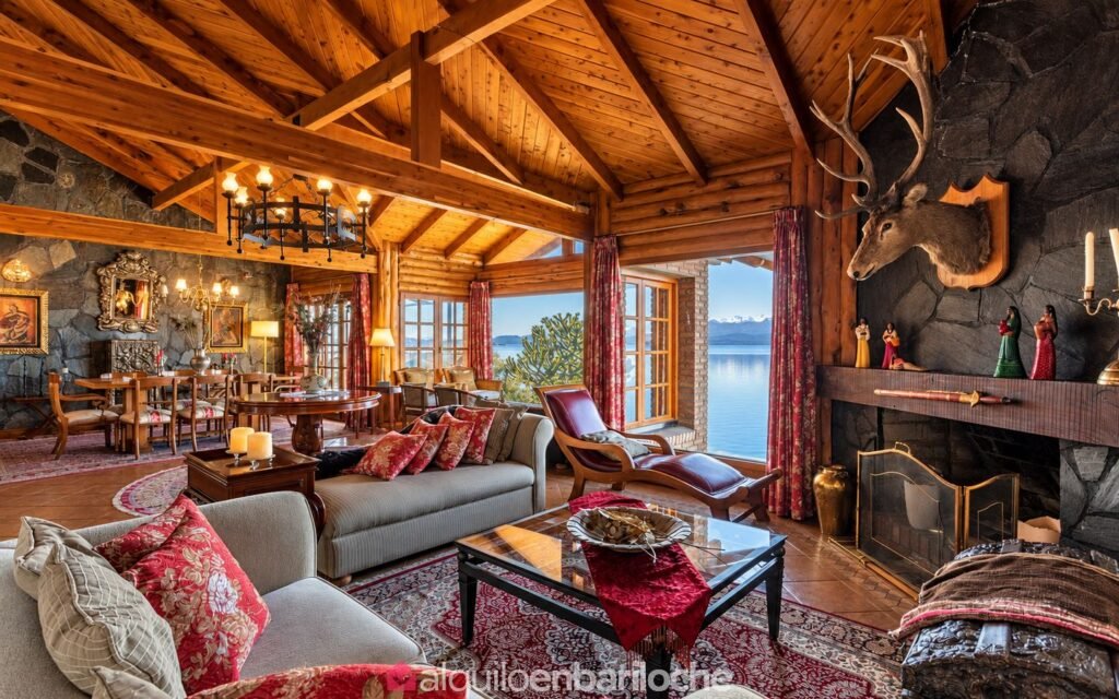 Casa con costa del Nahuel Huapi en el km 5, para 10 personas