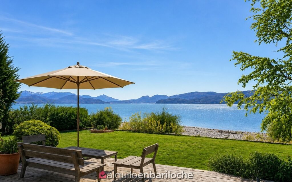 Casa con costa y playa sobre el Nahuel Huapi para 10 personas
