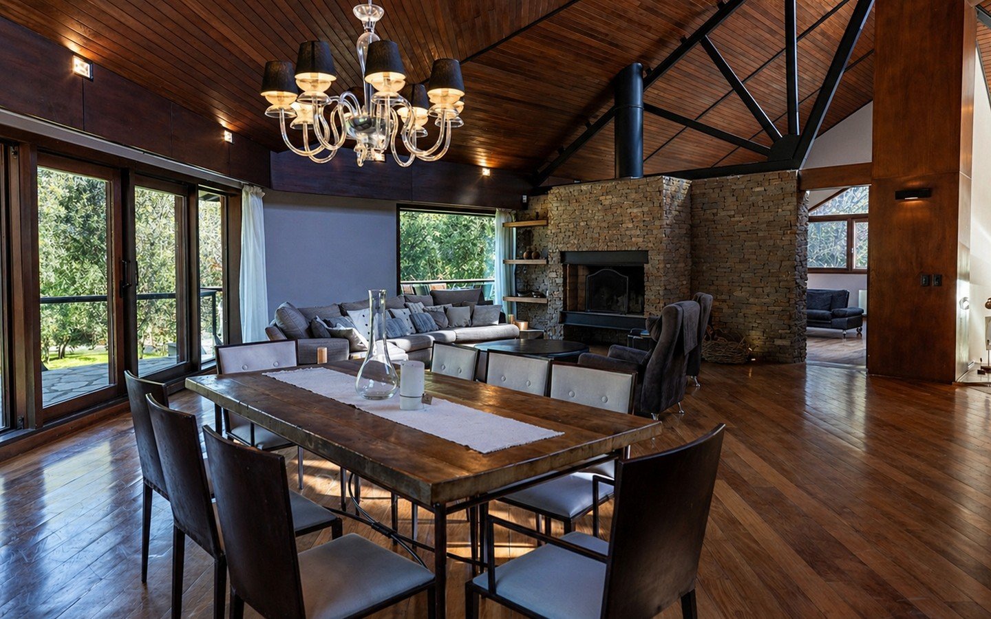 Casa para 8 en Arelauquen Golf & Country Club con vistas al golf y los cerros